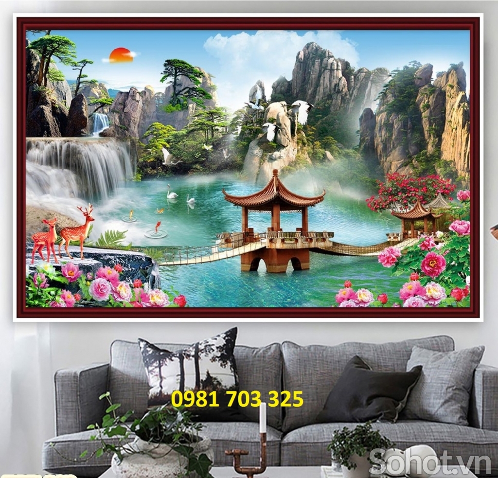 Tranh phong cảnh- gạch tranh 3D