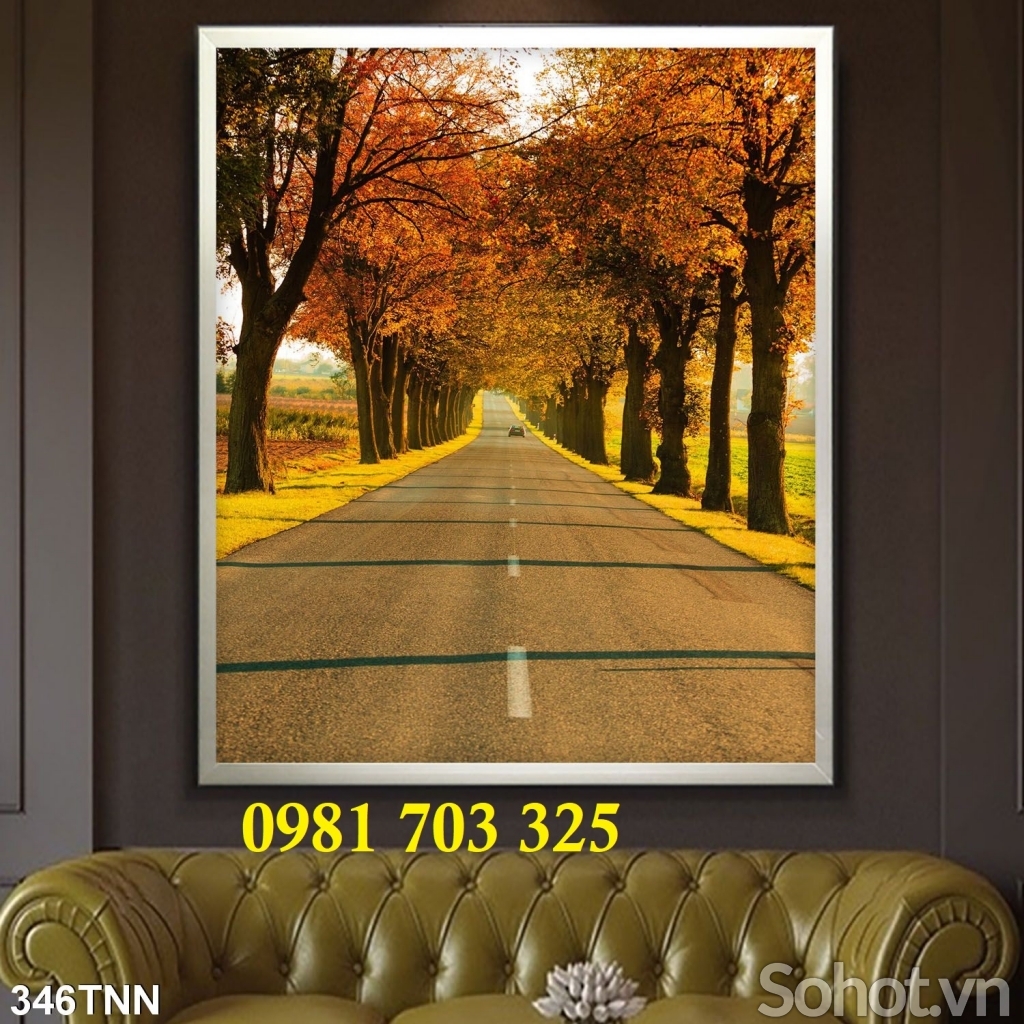 Tranh gạch mùa thu trang trí