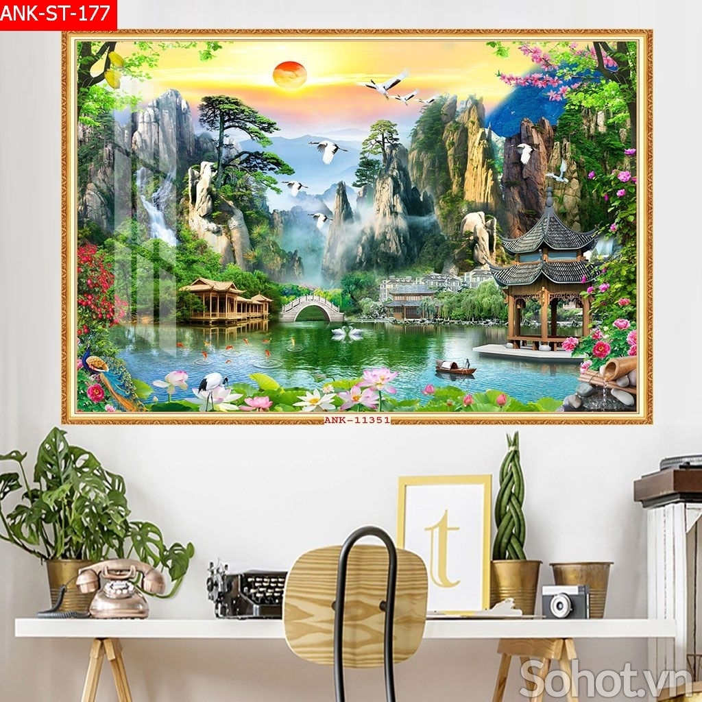 Tranh gạch 3d cảnh đồng quê - GĐ43