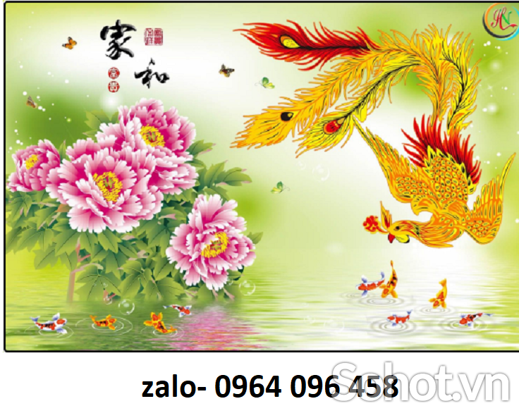 Tranh gạch 3d phòng thờ - NBB9