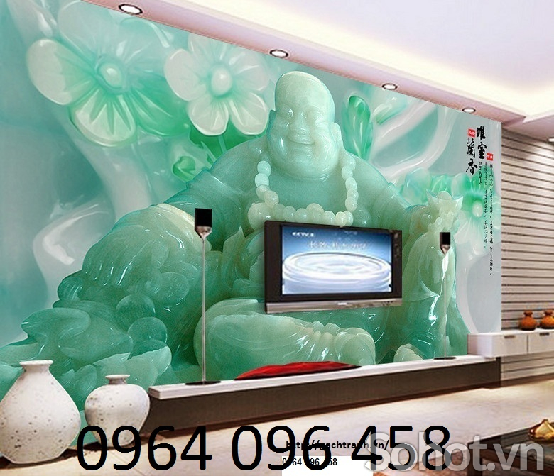 gạch tranh phật di lặc 3d