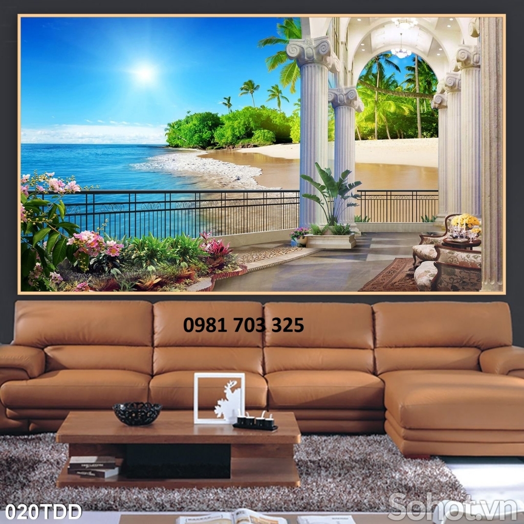 tranh phong cảnh biển- gạch tranh 3D