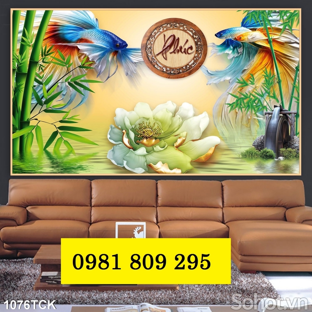 Gạch tranh 3d , tranh gạch phòng khách