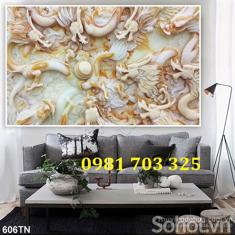 Tranh gạch sứ ngọc cao cấp 3d ốp tường