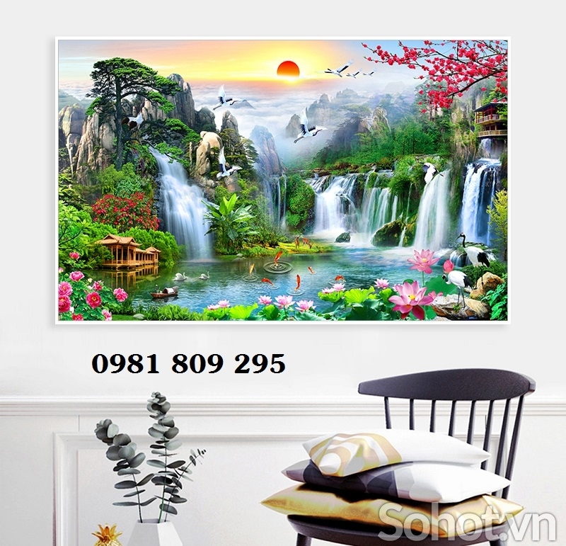 Tranh gạch men ốp tường phòng khách HN93932