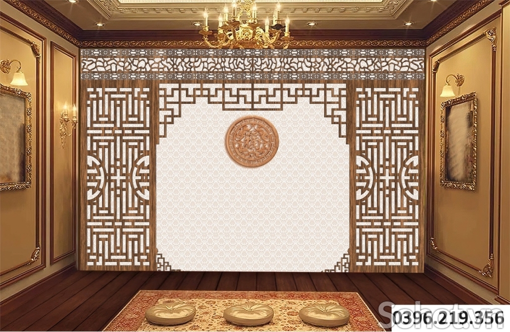 Tranh gạch 3d trang trí phòng thờ