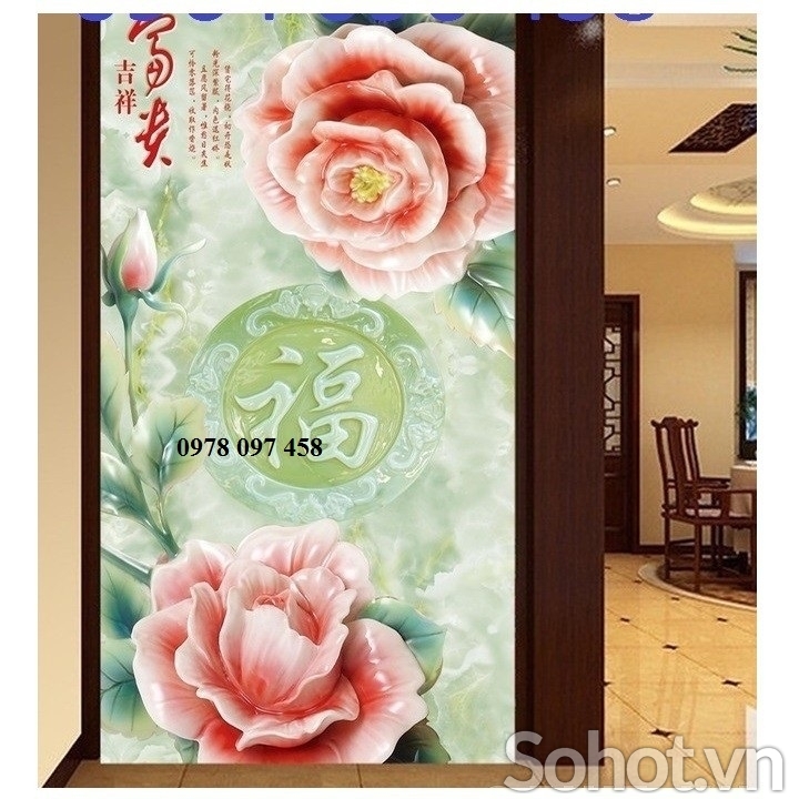 Gạch tranh bình hoa