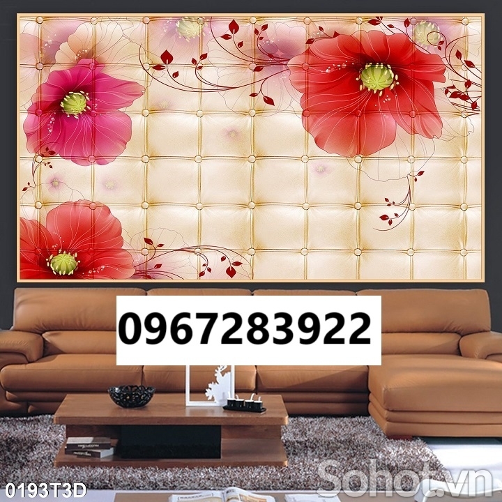 Gạch tranh hoa 3d trang trí