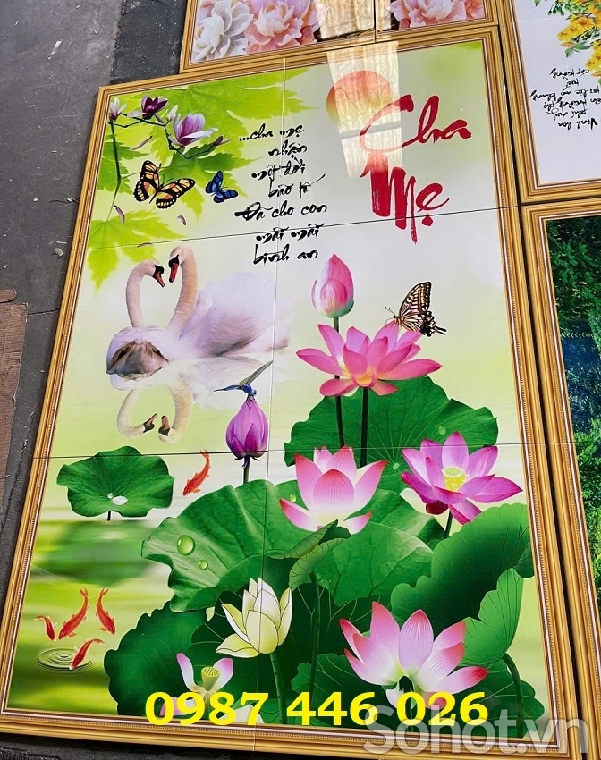 Tranh gạch men phong cảnh, ảnh thực tế