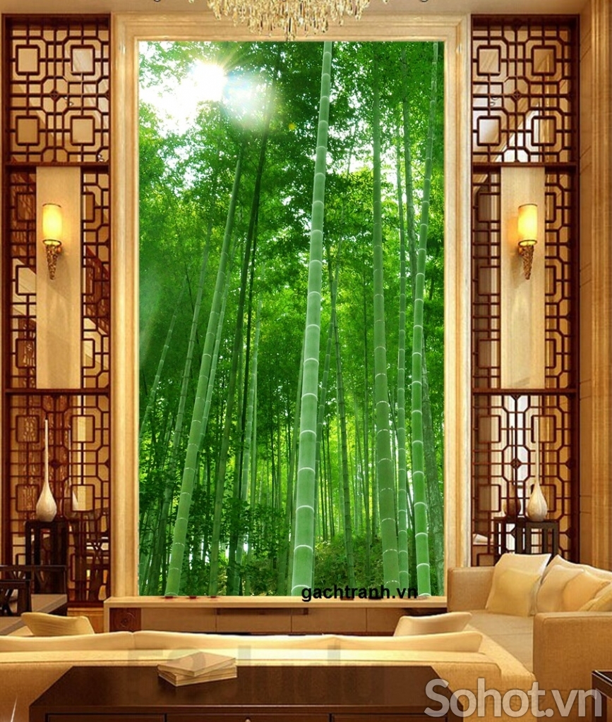 Tranh gạch ốp tường cây tre - 4333SP