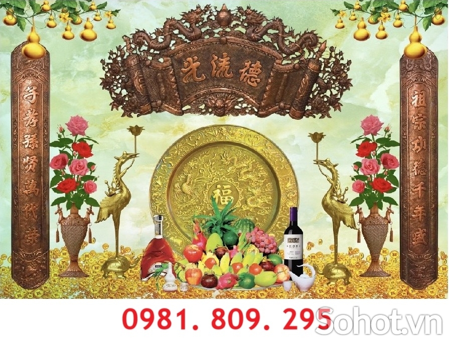 Tranh phòng thờ, gạch tranh 3d, tranh trang trí