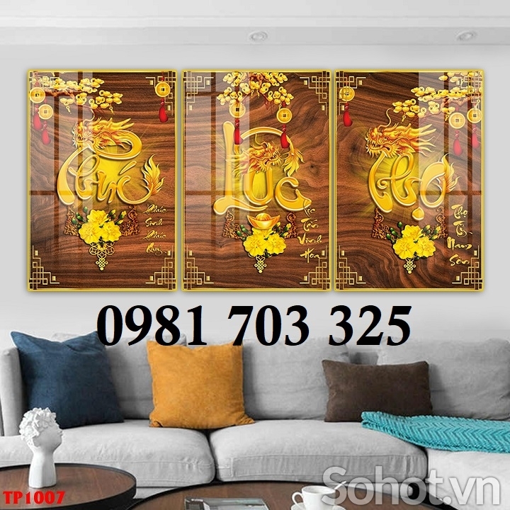 Gạch tranh thư pháp 3D trang trí