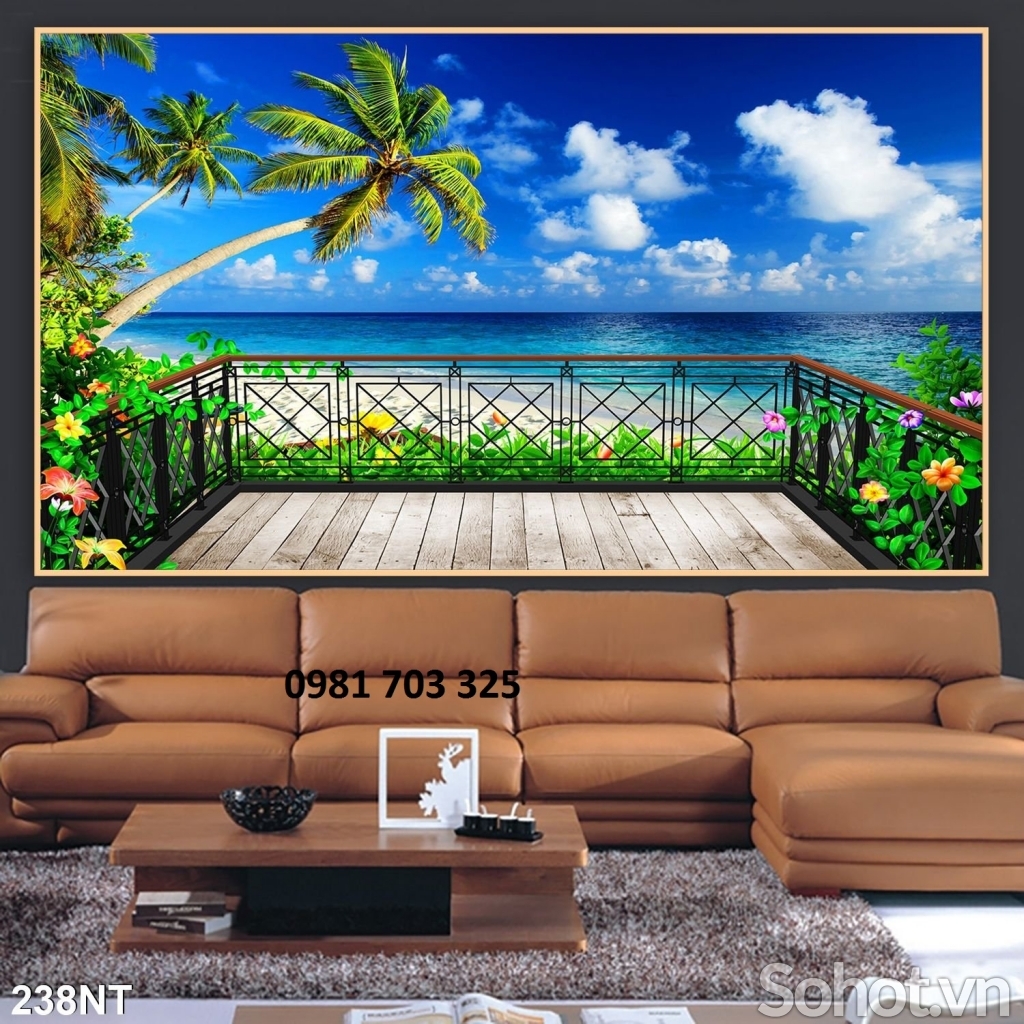 tranh phong cảnh biển- gạch tranh 3D