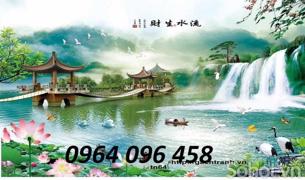 Tranh gạch 3d - gạch tranh 3d phong cảnh - phong thủy - 5CCC