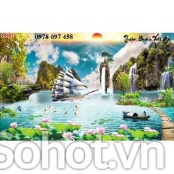 Gạch tranh 3D - THUẬN BUỒM XUÔI GIÓ