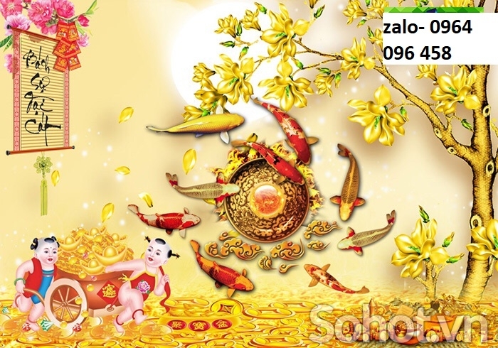 Tranh 3d cây kim tiền - LXDC533
