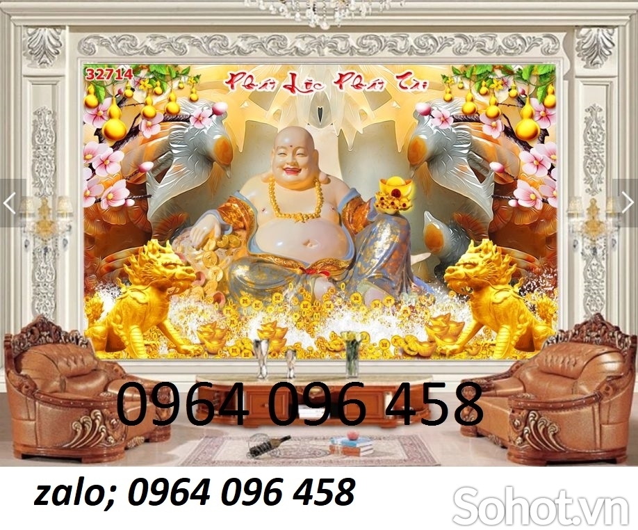 Tranh gạch 3d phật ốp tường bàng thờ - CVB89