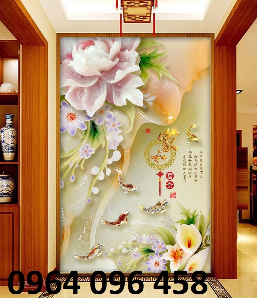 Tranh gạch 3d hoa ngọc - NBBB86