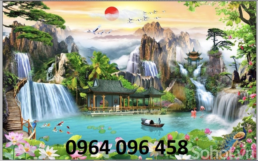 Tranh gạch 3d sơn thủy hữu tình - 622XX
