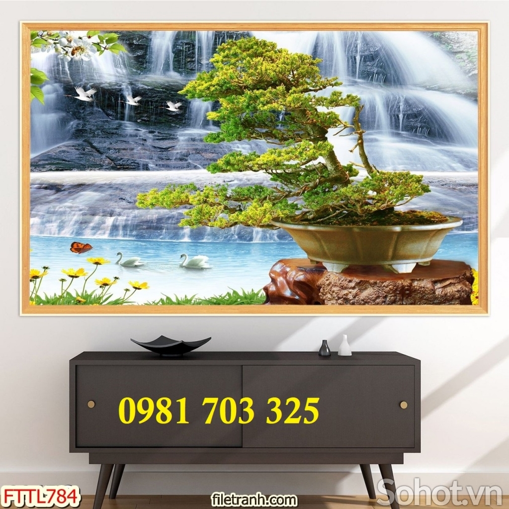 Tranh gạch hoa mai đẹp 3D