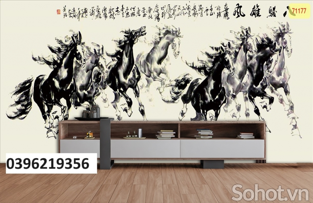 Tranh gạch men ngựa mã đáo