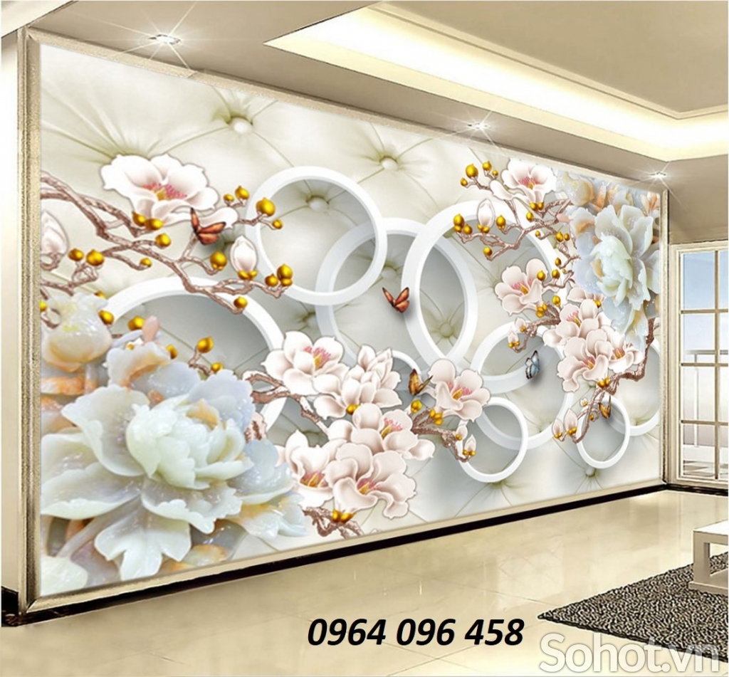 Tranh gạch 3d ốp tường phòng khách - 532DP