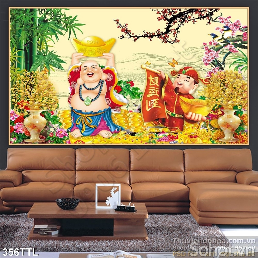 Tranh gạch 3D tài lộc trang trí