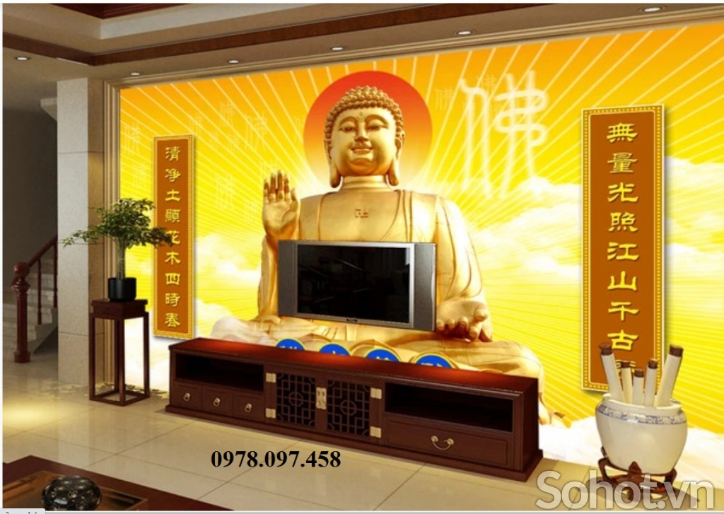 Tranh Phật giáo - gạch tranh 3D