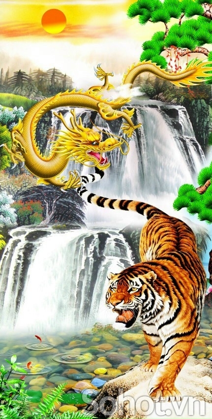 Tranh gạch hình hổ 3d đẹp