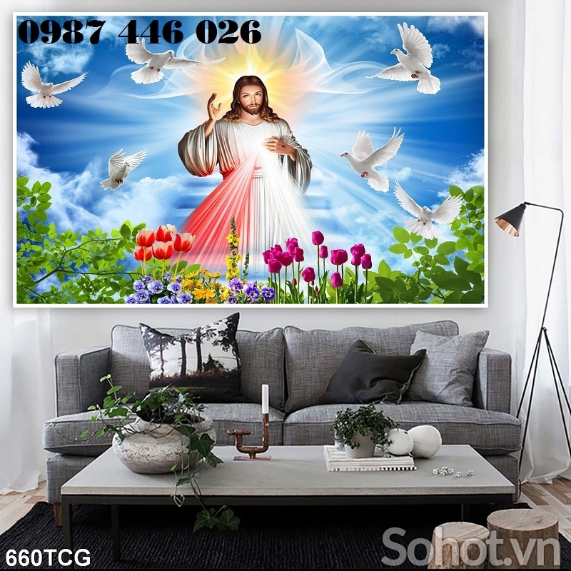 Gạch tranh thiên chúa, tranh công giáo HP8273