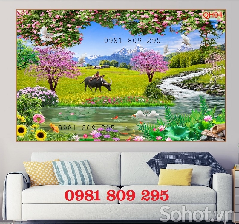 Gạch 3d phong cảnh - tranh gạch 3d