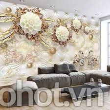 Gạch trang trí 3d hoa ngọc