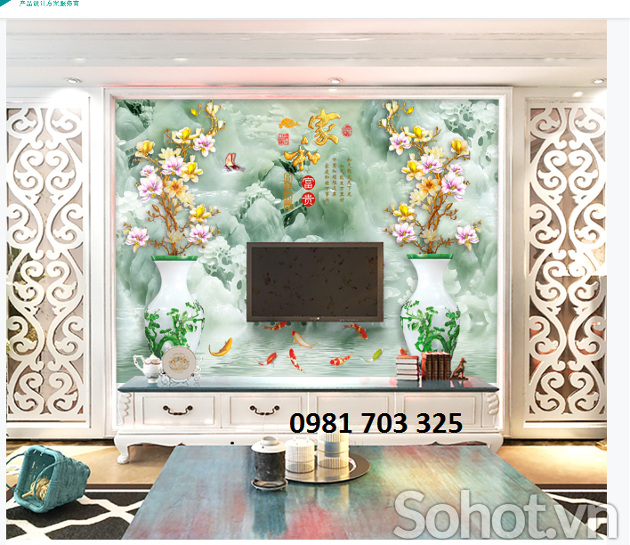 Tranh gạch sứ ngọc ốp tường