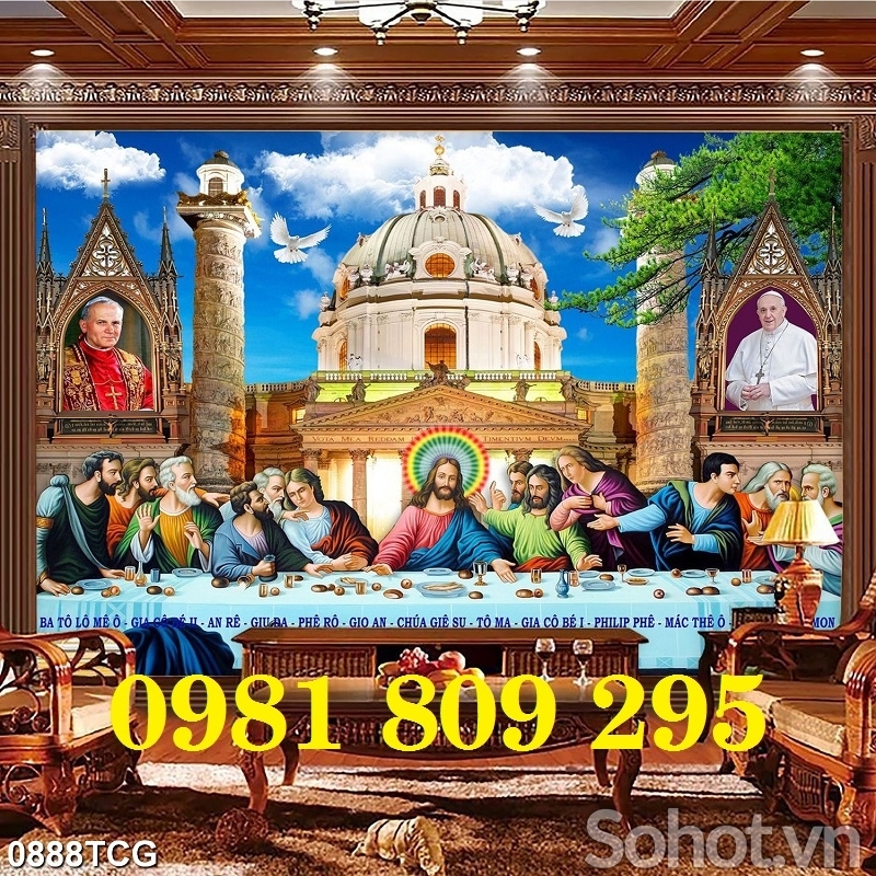 Gạch tranh 3d - mẫu tranh công giáo, chúa