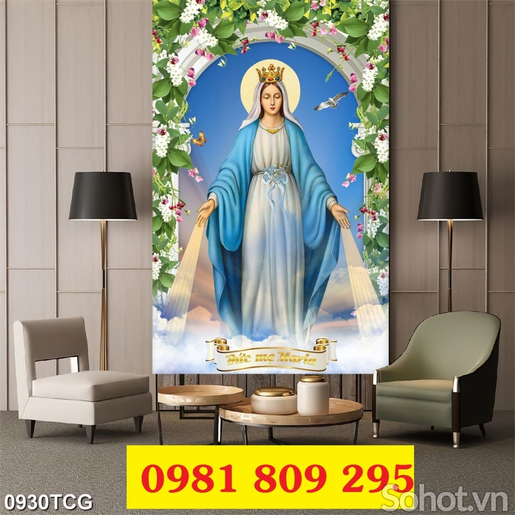 Gạch tranh Đức Mẹ , công giáo 3d