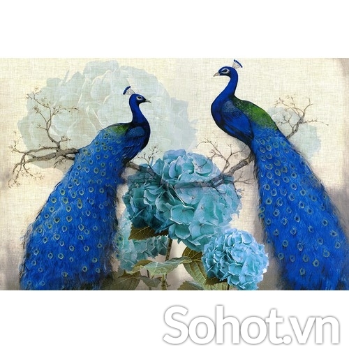 Tranh gạch 3d chim công - SXZ22