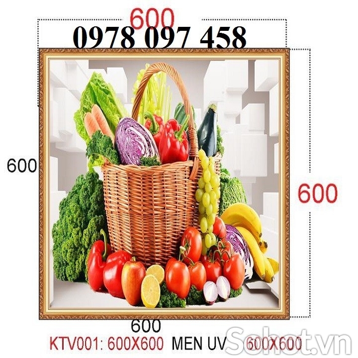 Tranh gạch 3D ốp phòng ăn