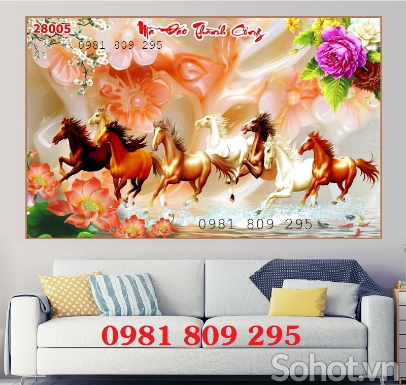 Tranh gạch - gạch 3d ngựa , bát mã