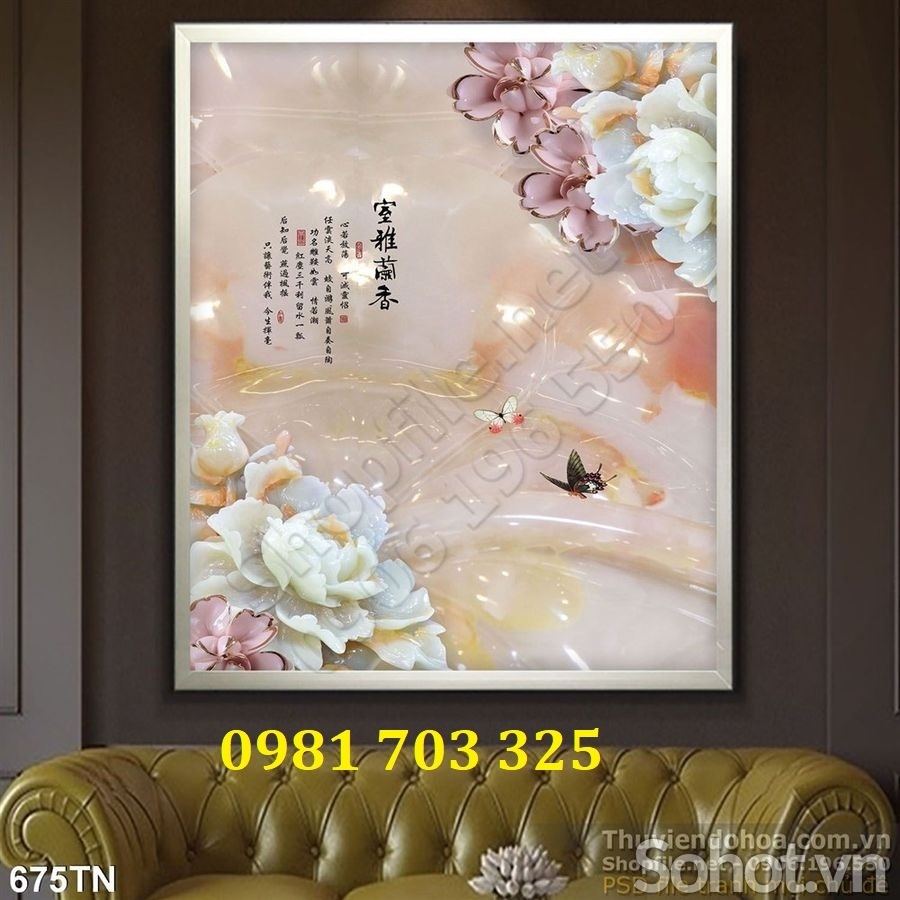 Tranh gạch 3D sứ ngọc đẹp nhà
