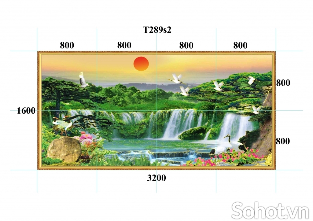 Gạch tranh họa tiết phong cảnh thiên nhiên