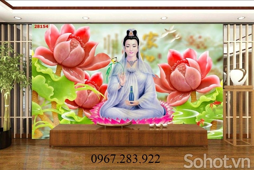 Gạch tranh- Tranh phòng thờ Phật Giáo