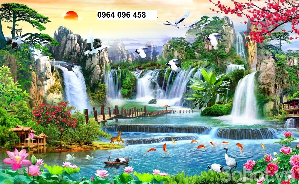 Gạch 3d tranh phong cảnh 3d - HNCB62