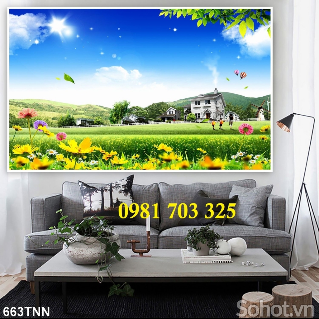 Tranh gạch đẹp 3d phong cảnh