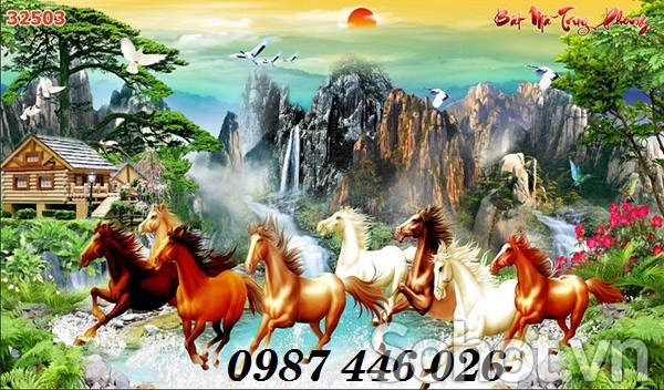 Gạch tranh mã đáo thành công HP2543