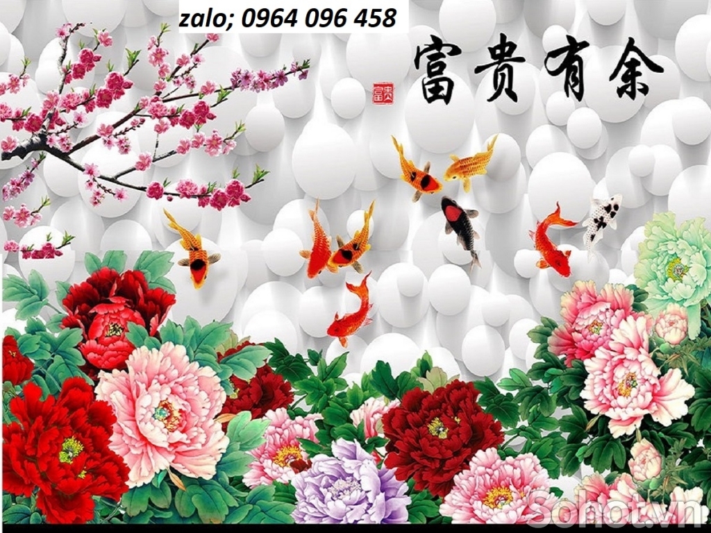 Tranh gạch 3d hoa mẫu đơn - MXBC2