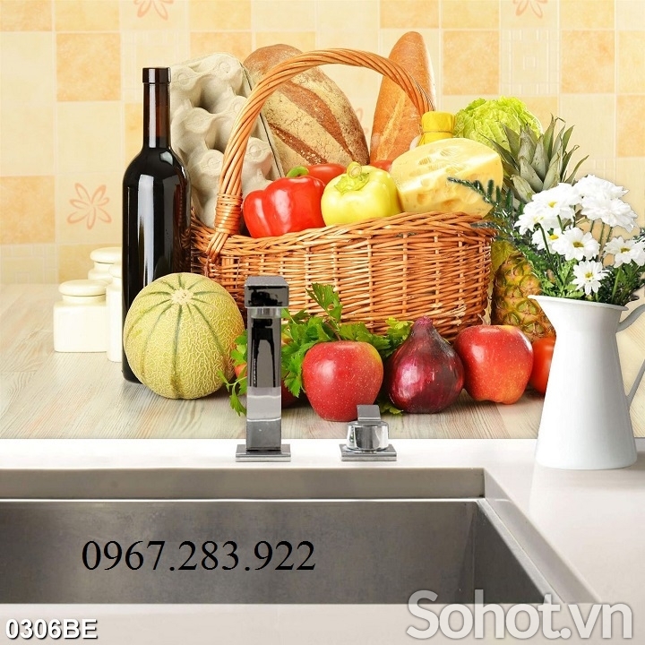 Tranh phòng bếp- Tranh hoạ tiết hoa quả