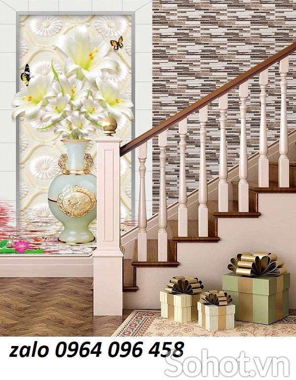 Tranh gạch 3d ốp tường cầu thang - 488CV