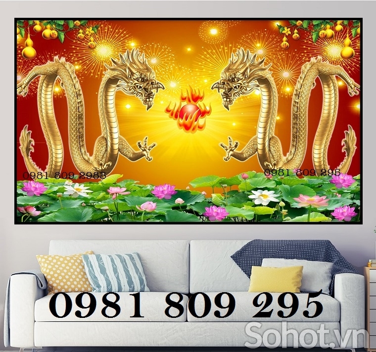 Tranh 3d rồng - gạch tranh - tranh gạch men