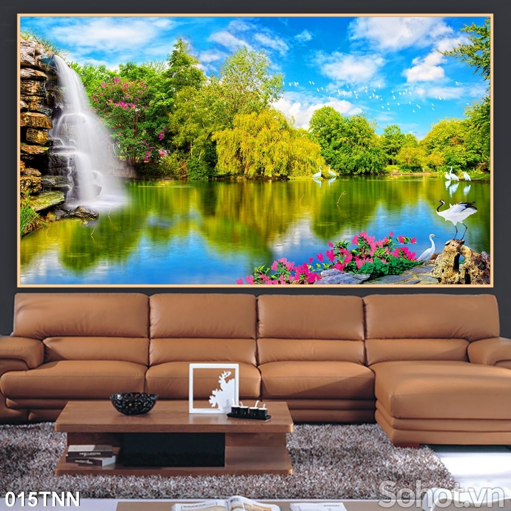 tranh gạch 3d trang trí phòng khách