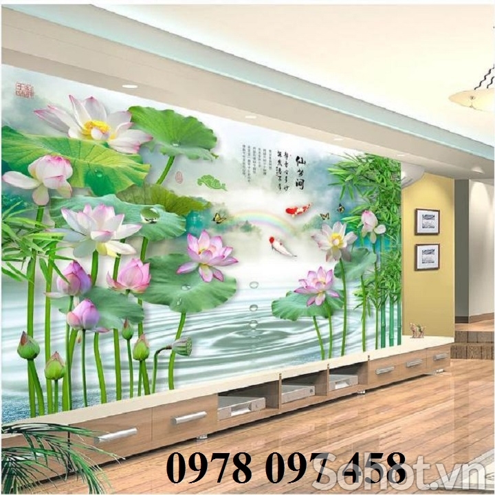 Gạch tranh đầm sen